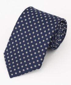 J.PRESS MEN 小紋柄ハンドプリントネクタイ ネイビー系5