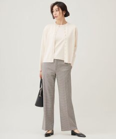 自由区 L 【アンサンブル対応・洗える】アセテートコットン カーディガン