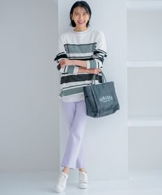 23区 【洗える】コットンポリエステルストレッチ オーバーサイズ ニット