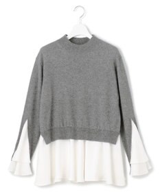 23区 L 【23区×Oggiコラボ】フレアサテンコンビ ラメニット