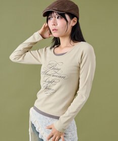 WEGO レイヤードグラフィックTOP