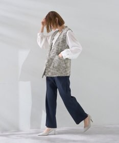 YECCA VECCA サイドベルテッドハイウエストパンツ