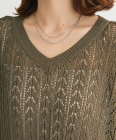 Green Parks 透かし編みニットチュニック