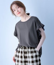 ANY ストレッチピケフリルTシャツ