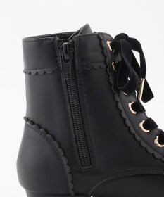 ANY KIDS リボン付き編み上げブーツ