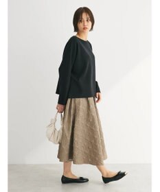 Green Parks ・ｆｕｒｒｙ　ｒａｔｅエンボスサイドタックフレアスカート