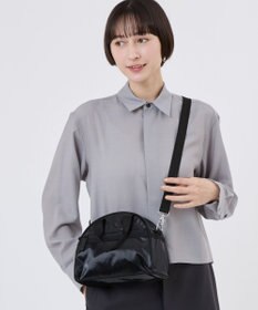 LeSportsac ROUND SM SATCHEL/ブラックシャイン