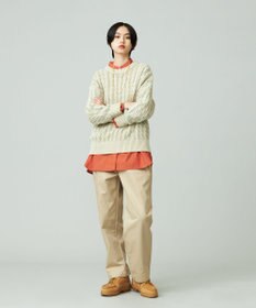 J.PRESS YORK STREET 【UNISEX】ピグメントコットン ケーブルニット