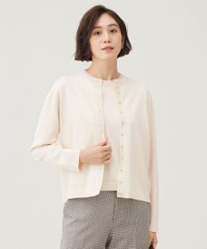 自由区 L 【アンサンブル対応・洗える】アセテートコットン カーディガン