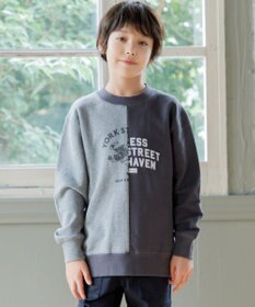 J.PRESS KIDS 【100-130cm】パッチワーク ブルプリント トレーナー