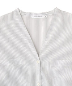 AMERICAN HOLIC 【イージーケア】ストライプVネックシャツ