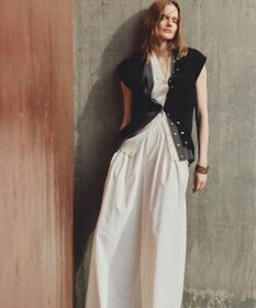 uncrave クールタッチカラータイプライター ワイドパンツ