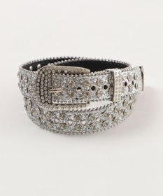 WEGO Lビジューバックルラメスタッズベルト