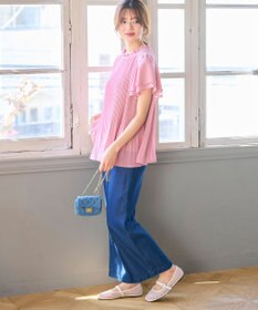 Feroux 【2WAY】シフォンジョーゼットプリーツ ブラウス