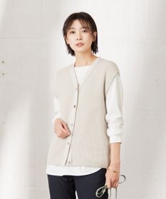 J.PRESS LADIES 【洗える】 シネコットン ニットジレ