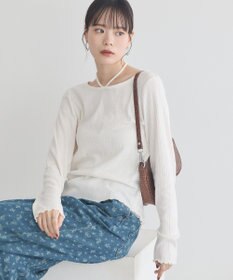 earth music&ecology チェーンリブホルターネックプルオーバー