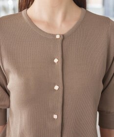 Tiaclasse  【洗える】ハーフスリーブサマーニットカーディガン