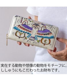tsumori chisato CARRY ムーンライトアニマル ラウンドファスナー長財布