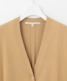 自由区 【洗える】シルクコットンハイゲージ Vネックカーディガン