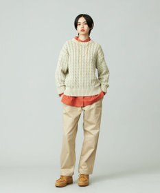 J.PRESS YORK STREET 【UNISEX】ピグメントコットン ケーブルニット