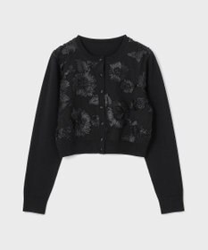 GRACE CONTINENTAL サテンコードニットカーディガン