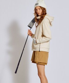 PW CIRCULUS 2025 NEW！【手洗い洗濯可】【WOMEN】スエードライク デタッチャブルフーディ ゴルフウェア レディース