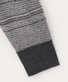 JOSEPH ABBOUD 【キングサイズ・ストレッチ/スウェードタッチ/JAPANファブリック】ジャガード柄 プルオーバー ニット