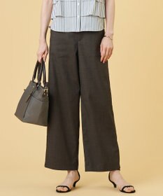 J.PRESS LADIES ソフトシャンブレー ストレートパンツ