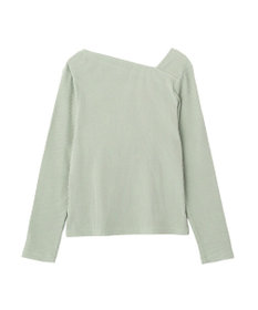 earth music&ecology アシメネックリブプルオーバー