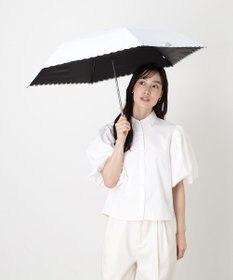 MOONBAT 【WEB限定/ 遮光率100％/遮熱/UV】POLO RALPH LAUREN（ポロ ラルフローレン）晴雨兼用日傘 ワンポイント ポロポニー ストライプ 折りたたみ傘