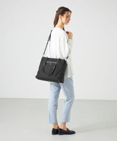 LA BAGAGERIE コーデュラ×リサイクルレザー　スクエアトート