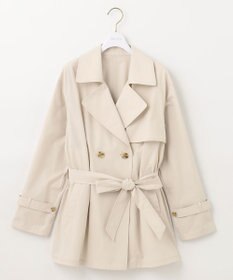 ANY SIS 【洗える】ライトプルーフハーフ トレンチ コート