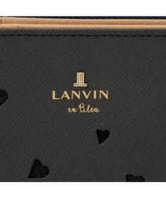 LANVIN en Bleu リュクサンブールハート 二つ折りLファスナー財布