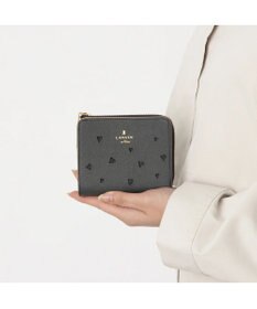 LANVIN en Bleu リュクサンブールハート 二つ折りLファスナー財布