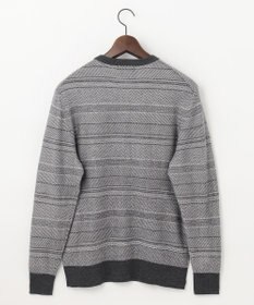 JOSEPH ABBOUD 【キングサイズ・ストレッチ/スウェードタッチ/JAPANファブリック】ジャガード柄 プルオーバー ニット