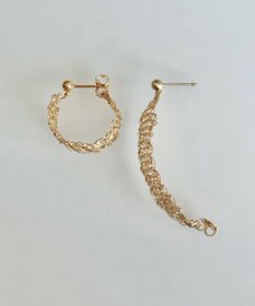 CASUMINO 【手編み/K14gf】leaf pierce ピアス