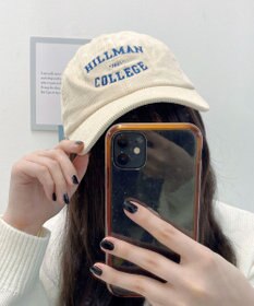 WEGO コーデュロイロゴキャップ