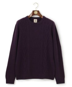 J.PRESS MEN 【Cash Lamb's Wool】ケーブルクルーネック ニット