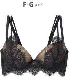 AMPHI ブラジャー 谷間メイク カップ上辺が浮きにくい Gカップまで対応 大きいサイズ 【Glama-Rich グラマリッチ ボリュームUPタイプ】 ブラ BYJ302 アンフィ／ワコール