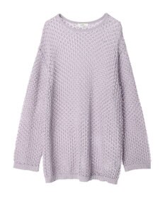 earth music&ecology メッシュ編みニットプルオーバー