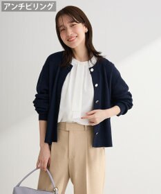 Green Parks アンチピリング金ボタンニットカーディガン