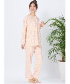 Wing パジャマ 綿100%(本体) スムース素材 長袖 長ズボン レディース EP6018 ウイング／ワコール