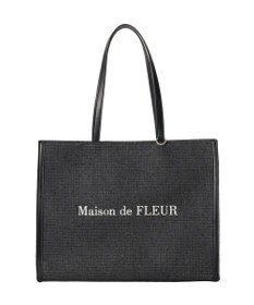 Maison de FLEUR ツイードキャリーオントートバッグ