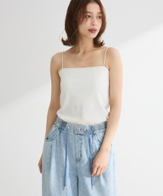 Green Parks カップ付ラメリブベアトップ