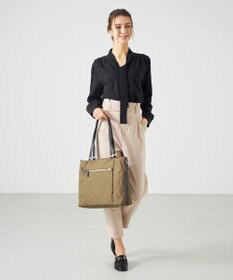 LA BAGAGERIE コーデュラ×リサイクルレザー　スクエアトート