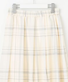 自由区 S 【SHIHOさん着用・洗える】エアリーウィンドウペンチェックプリント スカート