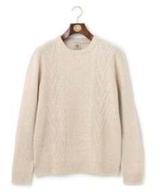 J.PRESS MEN 【Cash Lamb's Wool】ケーブルクルーネック ニット
