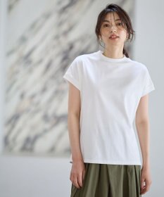 ANY 【UVケア/接触冷感】モックネックフレンチスリーブＴシャツ