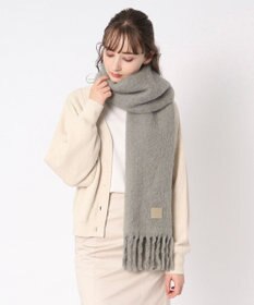 MOONBAT 【WEB限定】FURLA ウール混シャギー無地マフラー/幅40cm