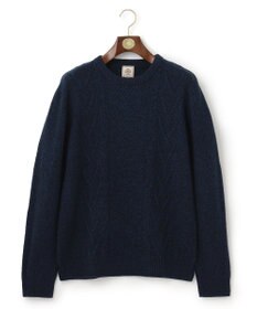 J.PRESS MEN 【Cash Lamb's Wool】ケーブルクルーネック ニット